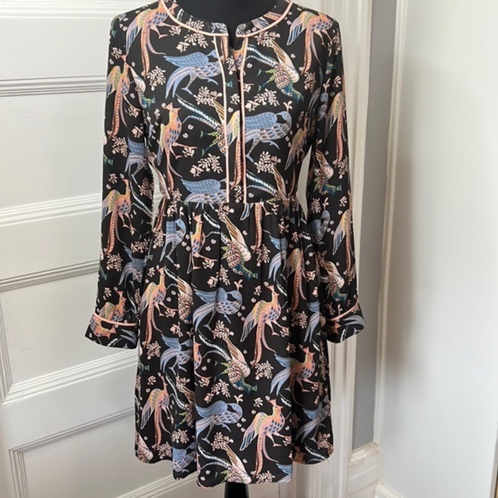 LOFT WOMENS‎ PEACOCK DRESS SIZE 2 P